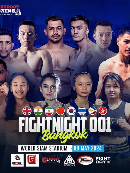 The full fight card for our international event in Bangkok, showcasing talent from around the globe.