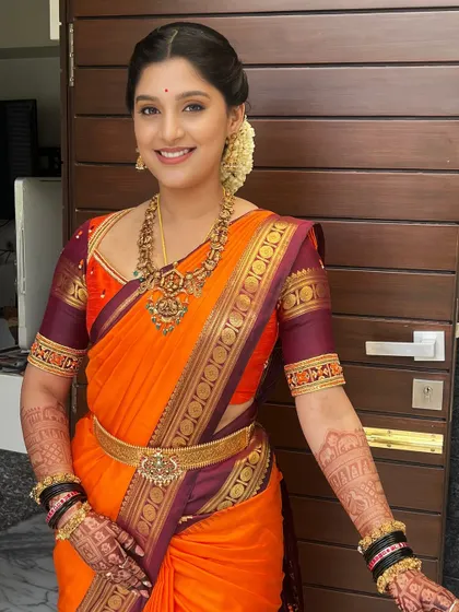 A happy, smiling bride is the best portfolio. This look is fresh, vibrant, and full of joy, showcasing a natural and comfortable makeup application.