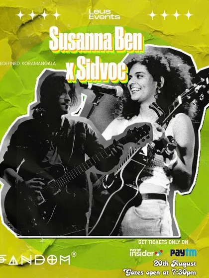 The official event poster for my full band show with Sidvoc at Fandom, Bangalore. These posters are cool souvenirs from memorable gigs.