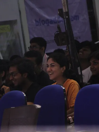 The best reward for any comedian is a laughing audience. This candid shot captures the joy of the students during my show at NIT Trichy.