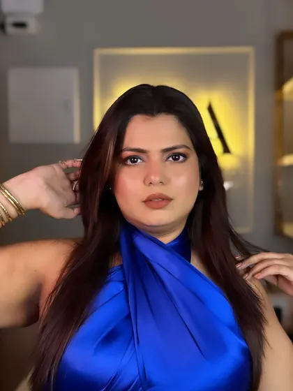 A throwback to a creative look. This "Sajna Ve" moment showcases a more artistic and dramatic side of my makeup style.
