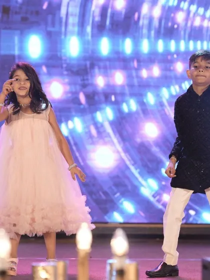 The youngest members of the family stealing the show with their adorable moves. We create special, age-appropriate choreography for children to make them feel like a special part of the sangeet.