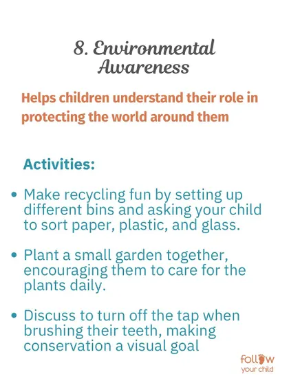 Life Skill: Environmental Awareness. Fun activities like sorting recycling and planting a garden help children understand their role in protecting the world.