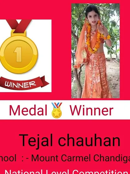 Celebrating another medal winner from our competition. Her traditional attire for the religious awareness theme was wonderful.