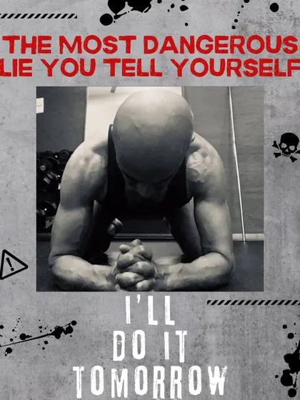 This is the biggest lie that kills potential. "I'll do it tomorrow." Tomorrow doesn't build strength or speed. The only time you own is today. My coaching is about starting now and staying consistent. No excuses.