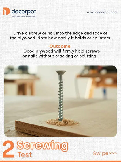 Good plywood should hold a screw firmly without splitting. This is one of the quality checks I ensure for all materials sourced for my in-house factory, guaranteeing the structural integrity of your furniture.