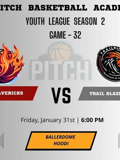 The high-stakes matchup announcement for Game 32 of Season 2, a battle for a spot in the finals between the Mavericks and Trail Blazers.