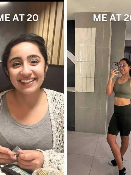 From 20 to 26, I unlearned so much. I stopped seeing the gym as punishment and started seeing food as fuel. This transformation is about more than just my body; it's about the confidence I gained.