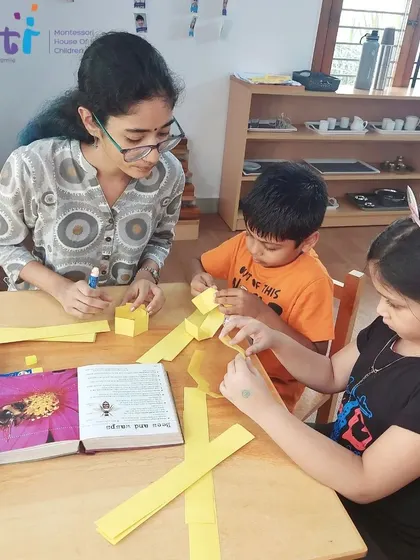 Children create their own beehives out of paper. This craft activity is a creative way to conclude their lesson on bees.