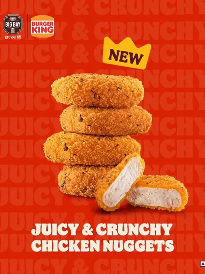 Introducing the new Juicy & Crunchy Chicken Nuggets at Burger King. They're the perfect bite-sized snack to make your highway break tastier.