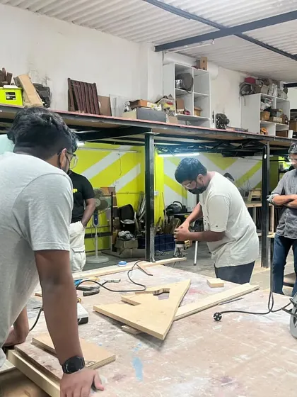 A group of beginners learning the ropes. We keep our batches small so everyone gets plenty of guidance and hands-on time with the tools.