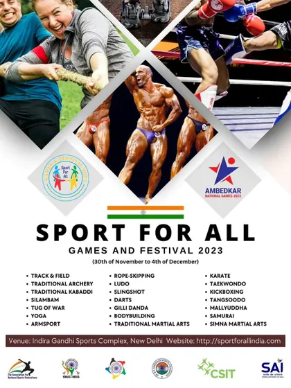 The "Sport for All" Games and Festival is a massive event we support, featuring everything from track and field to a wide array of traditional and modern martial arts.