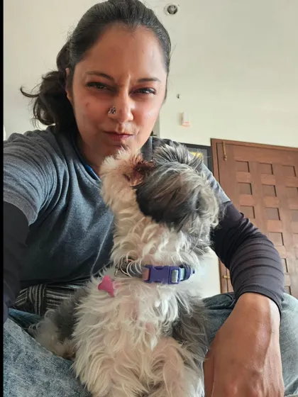 The bond between a human and a dog is a powerful thing. I'm so grateful for these quiet moments of connection with my furry students.