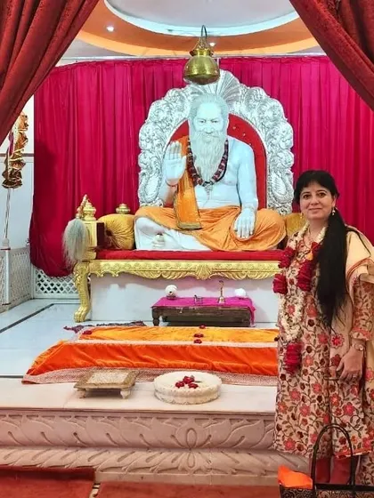Standing in the serene Mouni Baba Ashram in Ujjain. The peace and sanctity of such places deeply influence my music, allowing me to connect with and channel a more profound, meditative energy in my performances.