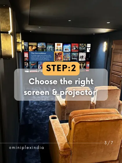 Step 2: Choosing the right screen and projector. The size and brightness need to be perfectly matched to your room for the best visual experience.