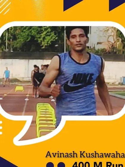 Avinash Kushawaha, who won silver in the 400m run at the district championship.