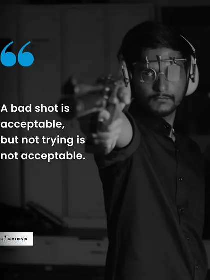 A bad shot is acceptable, but not trying is not. We encourage all our shooters to learn from every attempt and keep pushing forward.