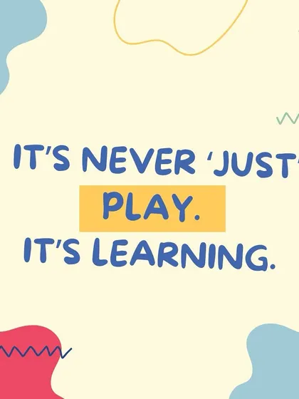 "It's never 'just' play. It's learning." Every game, laugh, and imaginative story builds skills and sparks curiosity, showing that learning is in every joyful moment.