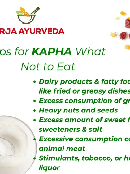 To balance Kapha, it is important to avoid heavy, oily, and sweet foods. This guide lists foods to limit, such as dairy products, fried foods, and excess sweets, to feel lighter and more energized.