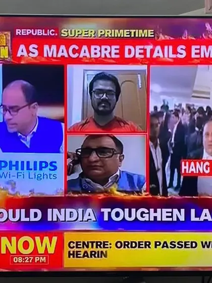 A Republic TV panel discussing whether India's laws need to be toughened in response to a particularly macabre crime.