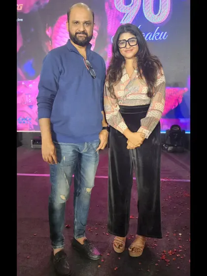 At the song launch event for 'Kousalya Supraja Rama'. It's always wonderful to celebrate the music with the cast and crew of the film.