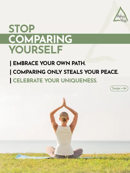 Stop comparing yourself. Your path is unique. Comparing only steals your peace.