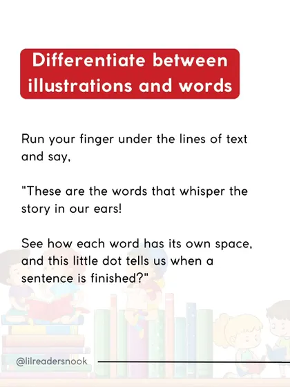 Here are some simple, practical tips to get your 3 to 5-year-old to read more. Make it a game by pointing out the cover, the words, and letters from their own name. The magic is in the delivery.