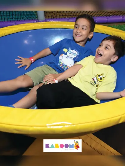 The expressions of pure joy on the spinning saucer are what we love to see every day at Kaboom.