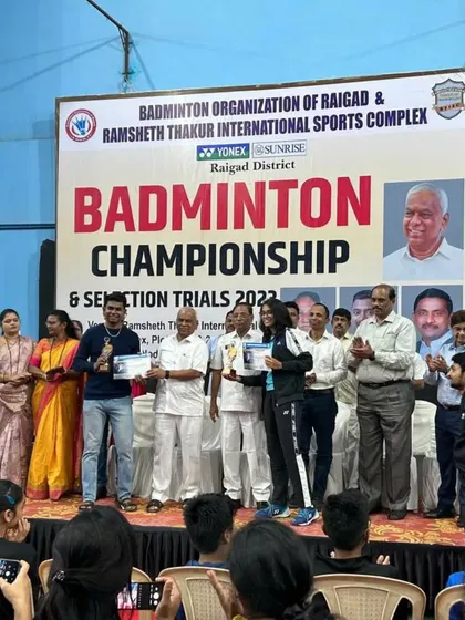 Prishita on the podium receiving her awards. These moments are the culmination of years of hard work and training.