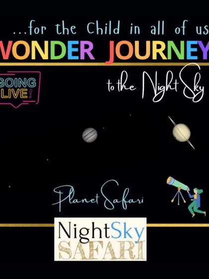 The promotional graphic for our 'Planet Safari' night sky event.