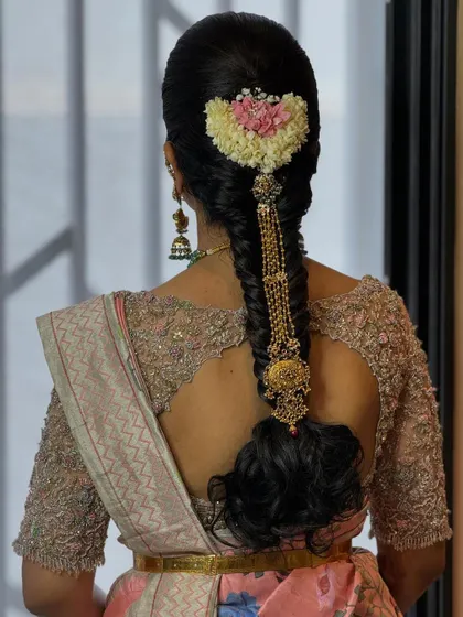 Another view of this beautiful back design. The delicate embroidery and unique cut make it a standout piece for any occasion.
