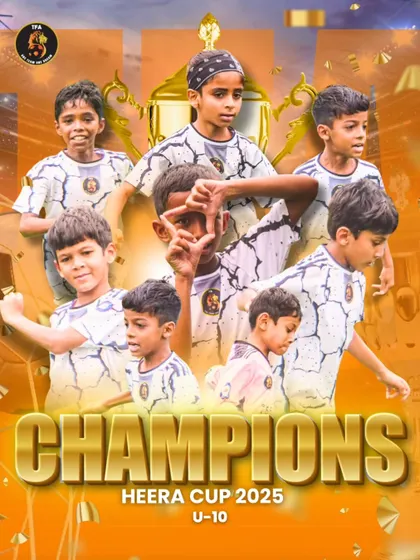 Our youngest talents shine bright. The U10 squad celebrating their championship win at the Heera Cup 2025.