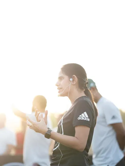 Explaining the biomechanics of running during a workshop. I believe that when runners understand how their bodies work, they are empowered to make smarter training decisions.