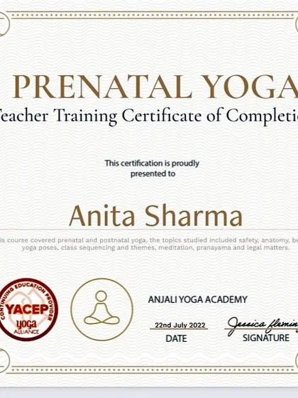 Your safety is my priority, especially during pregnancy. I am dual-certified and have completed specialized teacher training in prenatal and postnatal yoga from a YACEP academy, ensuring I can guide mothers-to-be with knowledge and care.