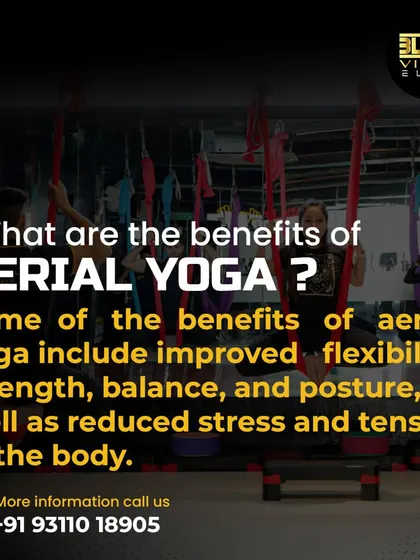 What are the benefits of aerial yoga? This FAQ lists some of the key advantages, including improved flexibility, strength, balance, and posture, as well as reduced stress and tension in the body.
