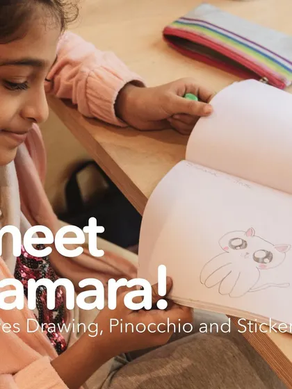 Meet Samara. She loves drawing, Pinocchio, and stickers. It's a joy to get to know the unique personalities and interests of each child.