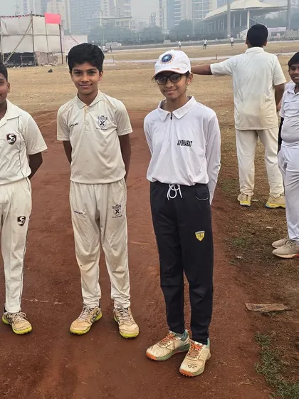 A few of our players on the field. We encourage friendship and mutual respect among all our students.
