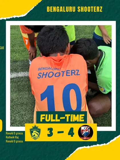 Our young U-9 champions after their first match in the KSFA Youth Premier League. Despite a narrow loss, their performance was full of promise and fight.