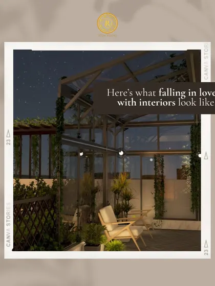Here's what falling in love with interiors looks like. This stunning glass conservatory or sunroom brings the outdoors in, filled with plants and bathed in natural light.
