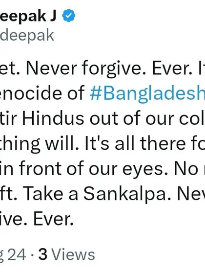 A solemn vow: Never forget, never forgive. The ongoing genocide of Bangladeshi Hindus must be the event that stirs us from our collective stupor.