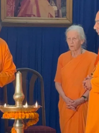 A sacred lamp lighting ceremony in the Himalayas. Rituals like these mark the beginning of our deep dives into learning, helping us to center our minds and open our hearts to receive grace and knowledge.