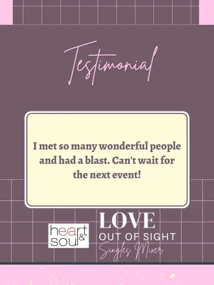 "I met so many wonderful people and had a blast." Hearing that guests are excited for the next event is the best sign of a successful evening.