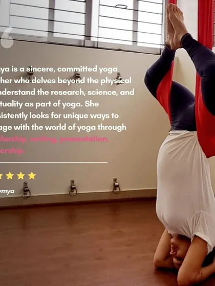 Sowmya's feedback emphasizes my commitment to understanding the research, science, and spirituality behind yoga. I am always looking for unique ways to engage with the world of yoga through scholarship and leadership.