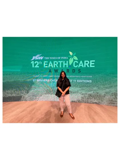Attending the JSW Times of India Earth Care Awards. It's inspiring to be in a room full of people dedicated to protecting our environment.