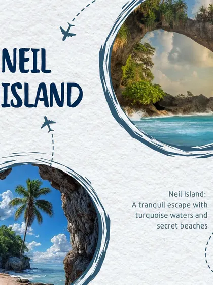 Neil Island offers a tranquil escape with its turquoise waters and secret beaches. It's a quieter alternative to Havelock, perfect for relaxation.