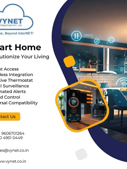 I can revolutionize your living space with a smart home system that provides instant access, seamless device integration, and automated alerts. This graphic highlights the unified control you gain over your entire home.