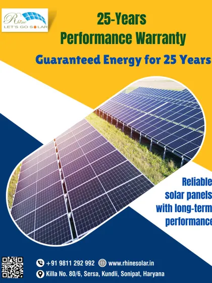 With a 25-year performance warranty, we guarantee reliable energy for decades. Our solar panels are built for long-term performance.