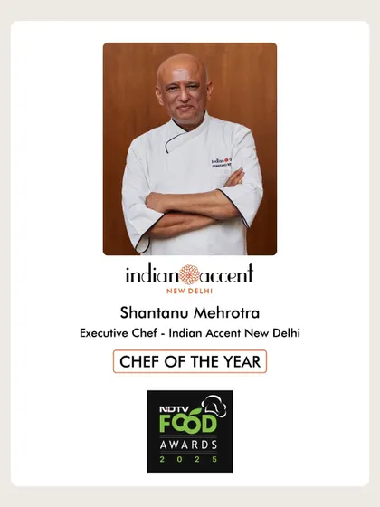 A huge congratulations to our very own Chef Shantanu Mehrotra for being named Chef of the Year at the NDTV Food Awards. His passion and vision have shaped Indian Accent into what it is today.