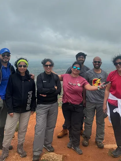 A happy group of friends on a custom-organized trek. Besides corporate outings, we love creating personalized adventures for any group of 4 or more.
