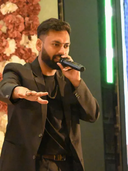 Another angle from the Imperium night. My hand gestures and stage presence are part of my performance, coming from my hip-hop roots.
